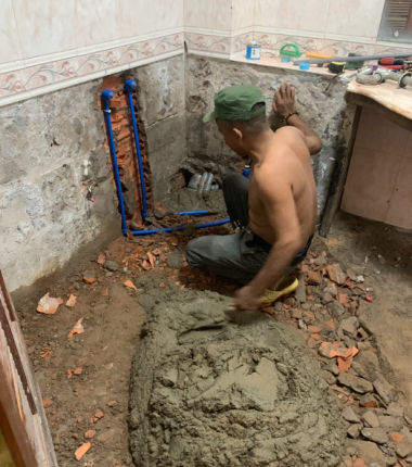 THI CÔNG CHỐNG THẤM TOILET TẠI TRƯỜNG CHINH, TÂN BÌNH